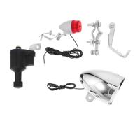 LIFKICH Set Plastico 6v 3w Luci per Bicicletta Anteriore e Posteriore | Generatore, senza Batterie, Pronto al Montaggio, Include Morsetto, Cavi e Accessori per Bici