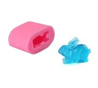 LIFKICH Stampo in Silicone a Forma di Coniglio 2 Pezzi per Sapone e Cioccolato, Antiaderente e Resistente, per Dolci Fatti in Casa e Decorazioni Eleganti