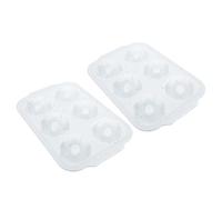LIFKICH Stampo per Ciambelle in Silicone e Ferro 6 Cavità 2 Pezzi per Uso Domestico con Rilascio Facile e Sicurezza Alimentare per Colazioni in Famiglia