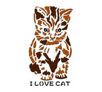 LIFKICH Stencil per Disegno di Gatti Bianco, Modelli Ritaglio per Diario | Plastica Bianca, Facile Ricalco, per Quaderno e Biglietti, Adatto a Ragazzo Ragazza e Appassionati Creativi