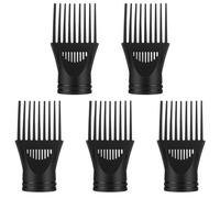 LIFKICH Ugello Pettine per Asciugacapelli 5pezzi Nero Plastico Strumento da Parrucchiere per Styling Chioma
