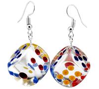 LIFKOME 1 Paio orecchini a dadi penzoloni per le orecchie orecchini a bottone per le donne drop earrings regalini natale orecchini pendenti per le donne gioielli da donna resina