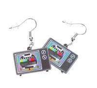 LIFKOME 1 Paio Orecchini Pendenti Televisivi Stile Retrò Creativi Acrilico Donna Accessorio Moda Shopping Viaggi Feste Amiche
