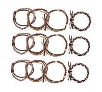 LIFKOME 1 Set Retrò Intrecciato Cravatta Collana Pendenti Abbigliamento Nastro Stretto Nastro Uomo Denim Ricci Bracciali Singolo Denim Coda Di Cavallo Bracciali Gancio