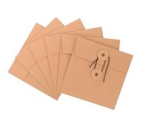 LIFKOME 10 Pezzi Buste Custodia e Spedizione in Carta Kraft, per CD e Dvd | Chiusura Facile, Struttura Robusta, Uso Multiplo per Archiviazione, Prevenzione Caduta, Stile Chic, Carta Kraft