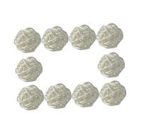 LIFKOME 10 Pezzi Sfere Decorativa in Rattan Bianco Elementi Appendibili per Camera Nozze Bar Asilo e Feste Palline Vite Resistenti e Artigianali per Pareti e Alberi