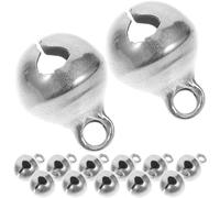 LIFKOME 100 Pezzi Campanelle Mini Argento da 8mm per Gioielli | Alluminio Rotondo, Finitura Lucida Antiossidazione, per Scatole Regalo e Ganci Decorativi, Uso Creativo
