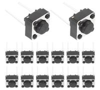 LIFKOME 100 pezzi Micro Interruttore Momentaneo Due Piedini per Breadboard Pcb Pulsante Sensibile Leggero e Resistente per Progetti Elettronici DIY