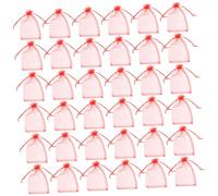 LIFKOME 100 Pezzi Sacchetti in Organza con Fibbia Nastri in Peluche Etichette Natalizie Forniture per Auto Sacchetti di Caramelle Fasce per per Il della