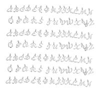 LIFKOME 104pezzi Ciondoli Lettere Alfabeto in Metallo Argento Per Creazione Gioielli Fai Da Te Braccialetti Collane Orecchini Accessori Diy