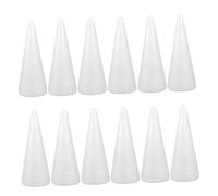 LIFKOME 12 Pezzi Coni in Polistirene per Lavoretti Natalizi Forme Cono Bianche Leggere per Alberi di Natale Te e Decorazioni Artistiche