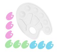LIFKOME 12 Pezzi Palettper Pittura Palettper Acquerello per Studenti e Appassionati Fai da Te Vari Colori Bianco Verde Rosa Blu