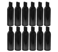 LIFKOME 12 Pezzi Set 12 Bottiglie Vuote da Viaggio 250 Ml con Dispenser a Pressione, Contenitori Cosmetici Ricaricabili per Shampoo, Lozioni e Creme, Flaconi Plastica Neri per Uso Ripetuto