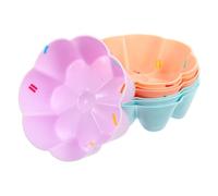 LIFKOME 12 pezzi Stampi Silicone per Cupcake Forma Fiore da Riutilizzabili Antiadherenti e Leggeri per Muffin Accessori per Dolci e Pane Casalingo