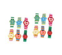 LIFKOME 12 Pz orologi da cartone animato watchamacallit orologio giocattolo orologi da polso dei cartoni animati kidle the child giocattoli orologio in legno artigianato in legno Di legno