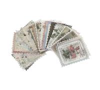 LIFKOME 120fogli Adesivi Francobolli Vintage per Scrapbooking Decorazioni Lavori Fai da Te Diversi Motivi Retro