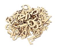 LIFKOME 124 Pezzi Alfanumerici Piccoli Per Matrimoni Grandi Decorazioni Per Feste Alfabeti Delicate Khaki Wood