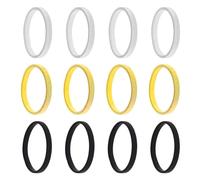 LIFKOME 12pezzi Bracciale Massiccio in Metallo per Uomo Bracciali Elastici Anello da Braccio Rigido Fermacamicie Antiscivolo Cinturini Elastici per Camicie