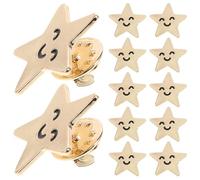 LIFKOME 12pezzi Spilla Stella Sorridente Design Giocoso Spilla Forma di Stella Leggera e Lucente per Feste Tema e Uso Quotidiano Distintivo Clip Sicura per Bavero e Zaino