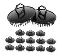 LIFKOME 15 pezzi Spazzola Capelli da Viaggio in Plastica Morbida Massaggiatore Capelluto Portatile per Shampoo e Cura Quotidiana Leggera e Delicata per Capelli e Capelluto Sensibile