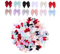 LIFKOME 180 Pezzi Mini Fiocchi di Raso Fiocchi Artigianali Piccoli per Vestiti Colorati Abbellimenti Mini Accessori per Cucire E Decorazioni