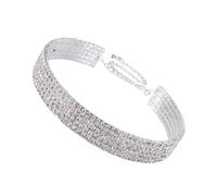 LIFKOME 1pc Luxury 5-layer Wedding Party Glitter Multi - Row Diamond Jewelry Collar Necklace ()