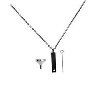 LIFKOME 1set Ciondolo Urna Per Ceneri Inossidabile Funnel Collana Commemorativa Per Per Resti Animali Domestici e Persone Funerari e Resistente