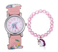 LIFKOME 1set Orologio Per Ragazzo Ragazza Unicorno Con Braccialetto Delicato Orologio Cartoon Per Sviluppo Del e Comfort