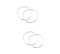 LIFKOME 2 Orecchini Grandi Per Uomo E Donna Orecchini Rotondi Da 4 Cm Comodi Gioielli in Metallo Accessorio Di Moda Unisex