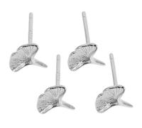 LIFKOME 2 paia Orecchini Donna Foglia d'Autunno in Argento con Chiusura Geometrica dal Design Foglia Ginkgo Eleganti Accessori Versatili per Ogni Occasione