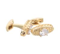 LIFKOME 2 Pezzi Crystal Zircon Metal Cufflinks Sparkle Formal Suit Accessories Elegant French Style Shirt Cuff Links For Men Business Meetings