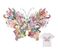 LIFKOME 2 Pezzi Farfalle Colorate Adesivi Termoadesivi per Abbigliamento Heat Transfer Stickers per Decorazioni Fai da Te su Vestiti Borse Jeans e Accessori Artigianali