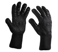 LIFKOME 2 pezzi Ignifughi Aramid Al Antiscivolo per Bbq Neri