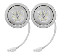 LIFKOME 2 Pezzi Luce a LED Alta Luminosità per Mobili 3W 12V Luce Bianca per Armadi e Camper Faretti da Incasso per Illuminazione Interna di Guardaroba e Spazi Casa