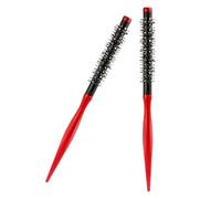 LIFKOME 2 Pezzi Mini Spazzola Rotonda per Capelli con Setole in Nylon Pettine Volumizzante per Radici per Capelli Corti Frangia e Baffi Resistente e Facile da Pulire per Styling da Viaggio