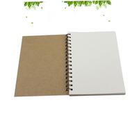LIFKOME 2 pezzi Notebook Spirale per Scrittura Schizzi e Disegni Copertina Kraft Resistente Taccuino Creativo Multifunzione