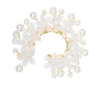 LIFKOME 2 Pezzi Orecchini Ear Cuff Non Piercing Fiore Vintage con Perle Clip Cartilagine Boho per Donna Gioielli Fatto Mano Stile Fatina per Matrimoni Feste e Costume Fantasia