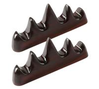 LIFKOME 2 pezzi Porta Pennelli Calligrafia in Legno Supporto Pennello con Design Montagna Cinque Dita Porta Penne Scrivania Vintage per Organizzare Pennelli e Decorare Casa