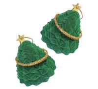 LIFKOME 2 Pezzi Scatola Per Anelli Ad Albero Di Natale Scatola Per Gioielli Per Esposizione Di Gioielli Di Natale