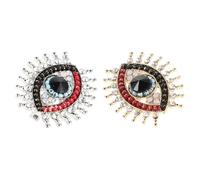 LIFKOME 2 Pezzi Spilla Occhio Malocchio Vintage con Cristalli in Argento e Oro Spille Fermacollo Scialle Donna Gioielli Portafortuna e Protezione