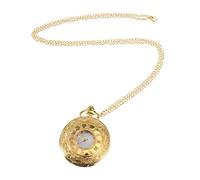 LIFKOME 2 Pezzi Stile Retrò Orologio Da Tasca Vintage Al Quarzo Collana Uomo Donna Moda Ciondolo Catena Orologio Da Tasca in Lega Dorata Per La Vita Quotidiana