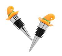 LIFKOME 2 Pezzi Tappi Bottiglia Forma di Cappello da Strega Tappi Vino Riutilizzabili e Ermetici per Conservare Salvabevere di Perdite per Bottiglie di Vino Halloween