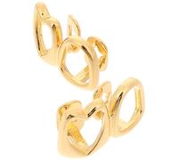 LIFKOME 2 Pezzi Teeth Covers Oro con Design Traforato Forma di Cuore Mouth Grill per Feste Cosplay e Halloween Protezione Elegante e Traspirante per Uso Prolungato