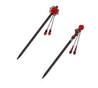 LIFKOME 2 Pezzi Tornante perni Pin per rulli per il volume dei Perline per curls hairdo forcine per chignon creatore di chignon per Di legno Coffee