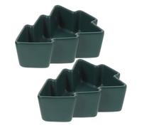 LIFKOME 2 Pezzi Vassoio Snack Ceramica Forma di Albero di Natale Piatto Diviso per Dolci e Snack Festivi per Feste Invernali e Riunioni Familiari