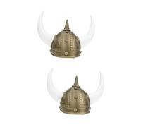 LIFKOME 2 Pz cappello di corno vichingo elmo barbaro Costume da corna vichinghe casco vichingo cappelli divertenti di halloween hat calzante cappello vichingo costume roma plastica