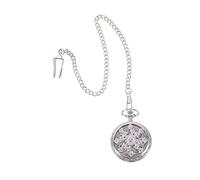 LIFKOME 2 Pz orologio da tasca light lux the deteinato esposizione project orologio minimalista orologi da tasca meccanici da uomo orologi girasole orologi da tasca girasole quarzo Silver