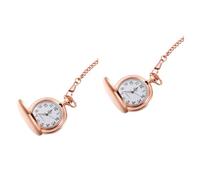 LIFKOME 2 Pz Orologio Da Tasca Mini Tasca Antica Catena Collegamento Anniversario Orologio Da Uomo Orologio a Clip Golden
