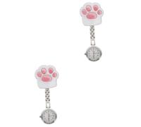 LIFKOME 2 Set orologio da monge kitten esame pettorale orologio da infermiere per animali orologio da taschino da infermiera orologio da infermiera zampa di gatto Bicchiere