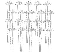 LIFKOME 20 pezzi Fermaglio Capelli U-shape con Strass Forcine Sposa con Design Breath Accessori Leggeri e Stabili per Acconciature da Cerimonia e Damigelle Bianco Elegante